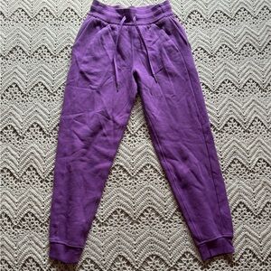 Lululemon Jogger Sweatpants Vibrant Purple Size 2 Front Ties Pockets Lulu